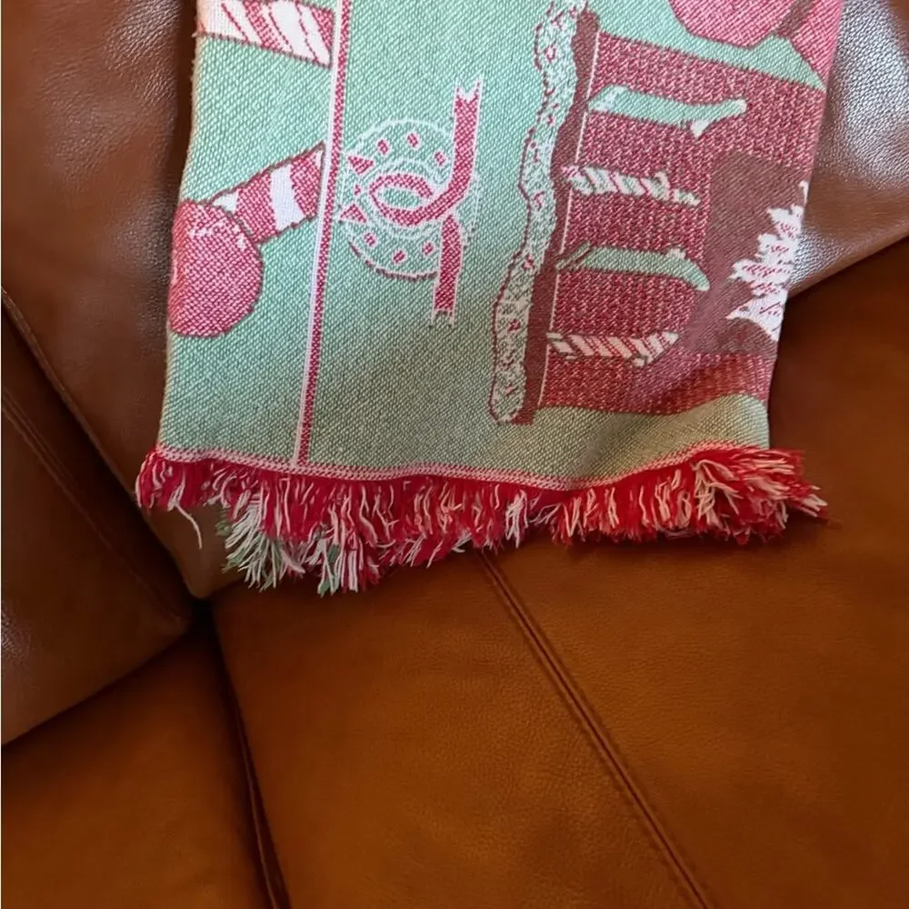 Festive Santa Holiday Throw Christmas Blanket